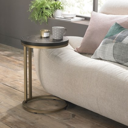 Chevron Peppercorn Ash Sofa Table