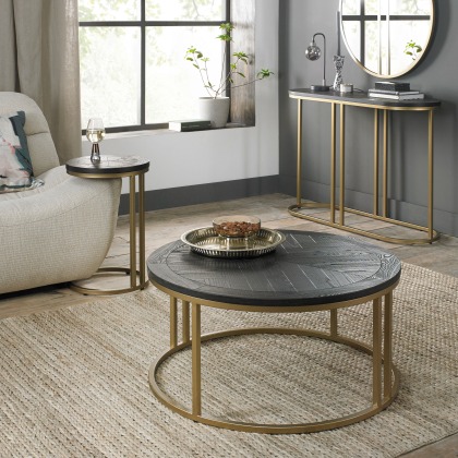 Chevron Peppercorn Ash Coffee Table