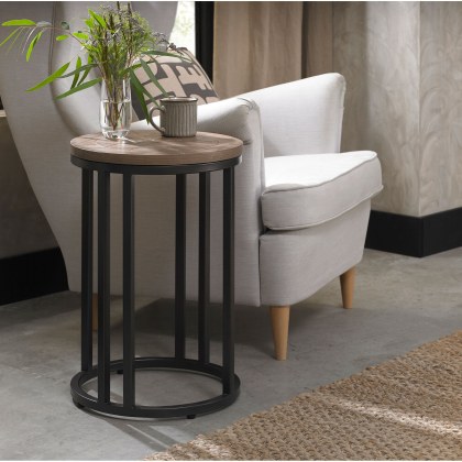 Chevron Weathered Ash Side Table Chevron Weathered Ash Side Table