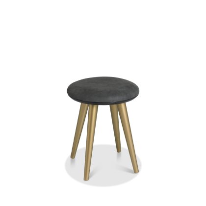 Sienna Fumed Oak Stool - Dark Grey Fabric Sienna Fumed Oak Stool - Dark Grey Fabric