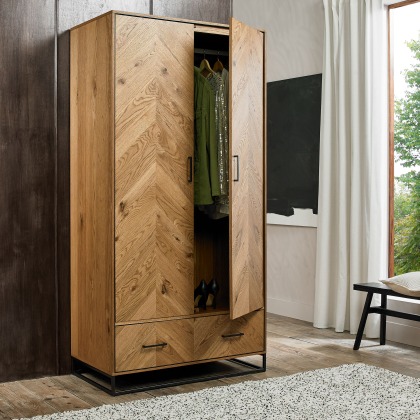 Riva Oak Double Wardrobe