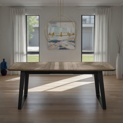 Emerson Weathered Oak & Peppercorn 4-6 Extension Dining Table Emerson Weathered Oak & Peppercorn 4-6 Extension Dining Table