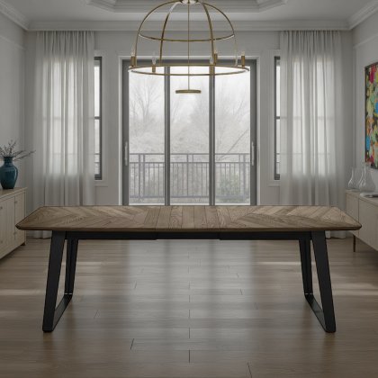 Emerson Weathered Oak & Peppercorn 6-8 Extension Dining Table Emerson Weathered Oak & Peppercorn 6-8 Extension Dining Table
