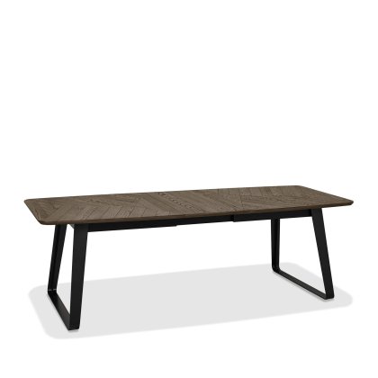 Emerson Weathered Oak & Peppercorn 6-8 Extension Dining Table
