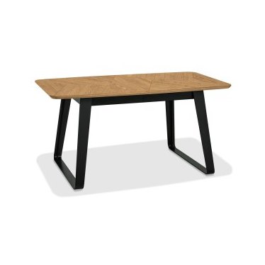 Emerson Rustic Oak & Peppercorn 4-6 Extension Dining Table