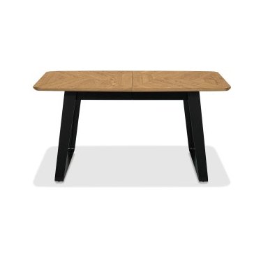 Emerson Rustic Oak & Peppercorn 4-6 Extension Dining Table