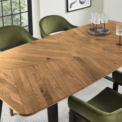 Emerson Rustic Oak & Peppercorn 4-6 Extension Dining Table Emerson Rustic Oak & Peppercorn 4-6 Extension Dining Table
