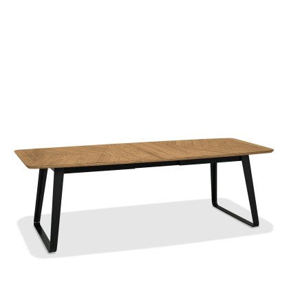 Emerson Rustic Oak & Peppercorn 6-8 Extension Dining Table