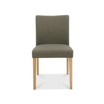 Bergen Oak Upholstered Chair - Black Gold Fabric (Pair)