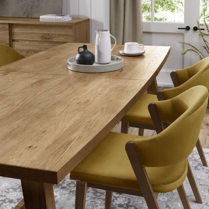 Camden Rustic Oak 4-6 Extension Dining Table