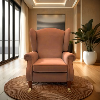 Chatsworth Power Recliner Wing Chair in Leather Chatsworth Power Recliner Wing Chair in Leather