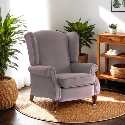 Chatsworth Power Recliner Wing Chair Rechargeable in Leather Chatsworth Power Recliner Wing Chair Rechargeable in Leather