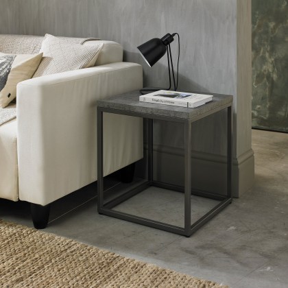 Renzo Zinc Dark Grey Side Table