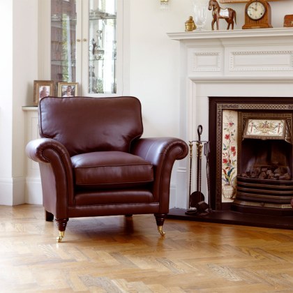 Burghley Armchair in Leather