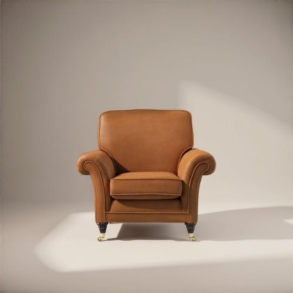 Burghley Armchair in Leather