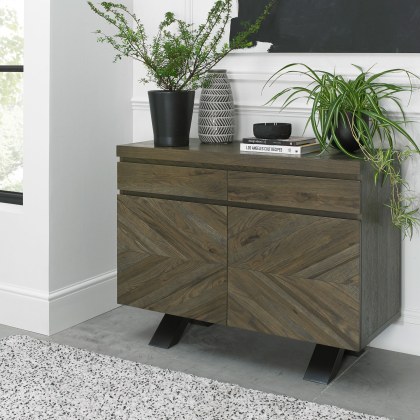 Ellipse Fumed Oak Narrow Sideboard