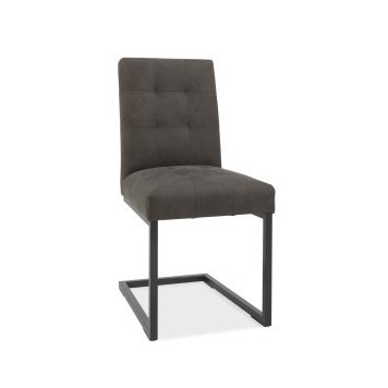Indus Upholstered Cantilever Chair - Dark Grey Fabric (Pair) Indus Upholstered Cantilever Chair - Dark Grey Fabric (Pair)
