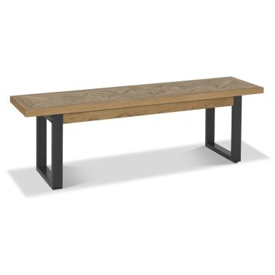 Indus Rustic Oak Bench