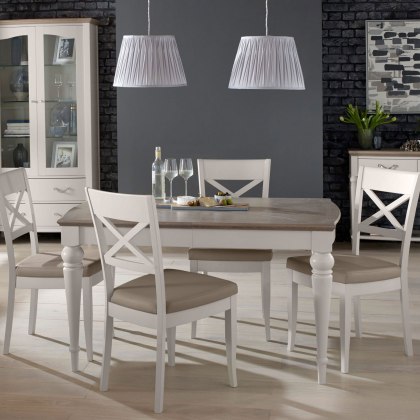Montreux Washed Oak and Soft Grey 6-8 Extension Dining Table Montreux Washed Oak and Soft Grey 6-8 Extension Dining Table