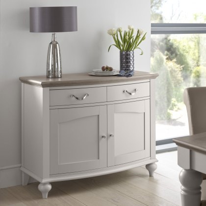 Montreux Washed Oak and Soft Grey Narrow Sideboard
