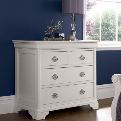 Chantilly White 2 plus 2 Drawer Chest