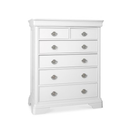 Chantilly White 2 plus 4 Drawer Chest