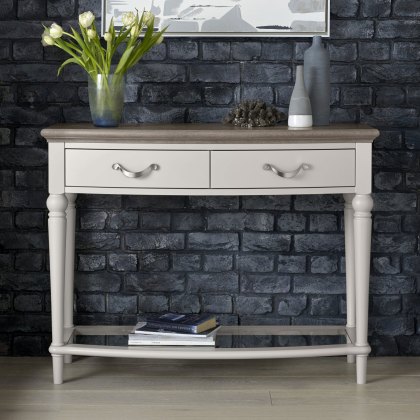 Montreux Washed Oak and Soft Grey Console Table