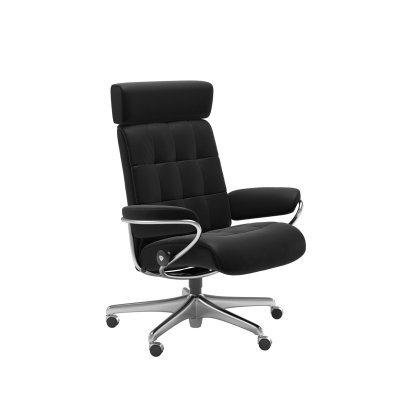 Stressless Quickship London Home Office Chair with Adjustable Headrest Stressless Quickship London Home Office Chair with Adjustable Headrest