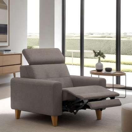 Stressless Anna A1 Power Recliner Chair in Fabric