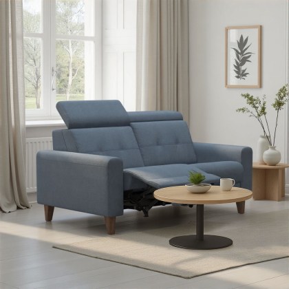 Stressless Anna A1 2 Seater Sofa 2 Power Recliner in Fabric