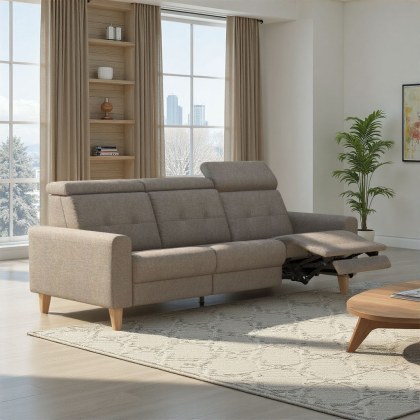 Stressless Anna A1 3 Seater Sofa 3 Power Recliner in Fabric