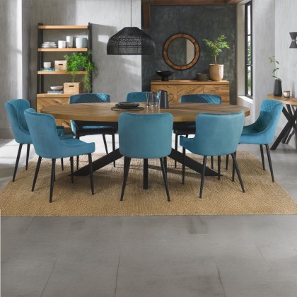 Ellipse Rustic Oak 8 Seater Dining Table