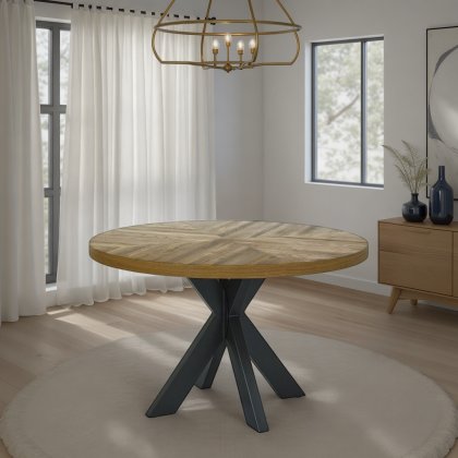 Ellipse Rustic Oak Circular Dining Table Ellipse Rustic Oak Circular Dining Table