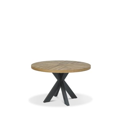 Ellipse Rustic Oak Circular Dining Table