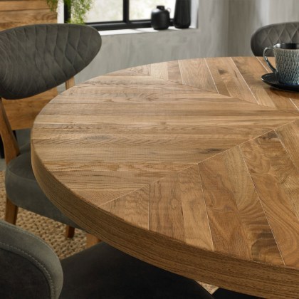 Ellipse Rustic Oak Circular Dining Table Ellipse Rustic Oak Circular Dining Table