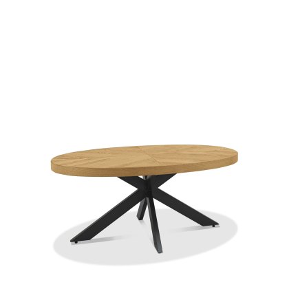 Ellipse Rustic Oak Large Coffee Table