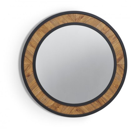 Ellipse Rustic Oak Wall Mirror Ellipse Rustic Oak Wall Mirror