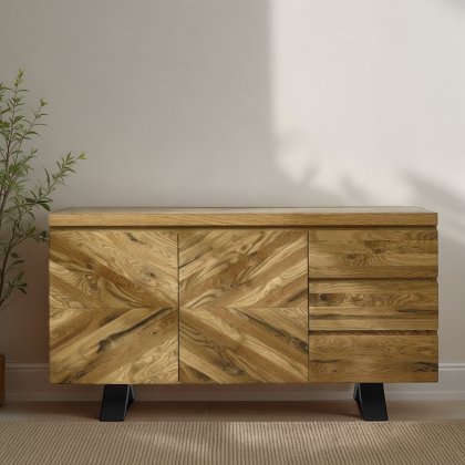 Ellipse Rustic Oak Wide Sideboard