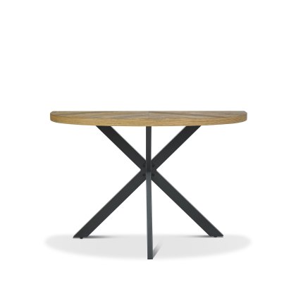 Ellipse Rustic Oak Console Table