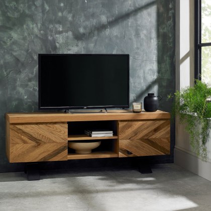 Ellipse Rustic Oak Entertainment Unit