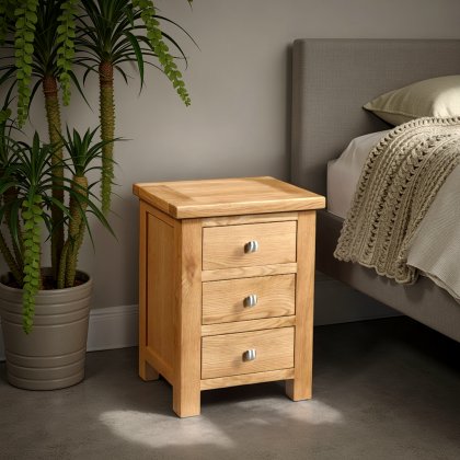 Arundel LightOak 3 Drawer Bedside