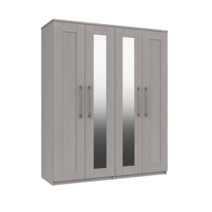 Avebury 4 Door Robe with 2 Mirrors