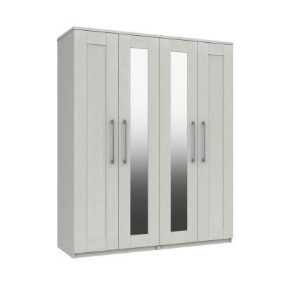 Avebury 4 Door Robe with 2 Mirrors