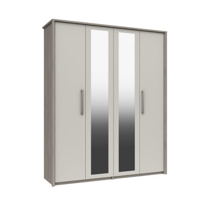 Foxbury Tall 4 Door Robe with 2 Mirrors
