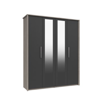 Foxbury Tall 4 Door Robe with 2 Mirrors Foxbury Tall 4 Door Robe with 2 Mirrors