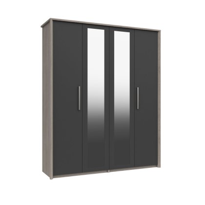 Foxbury 4 Door Robe with 2 Mirrors