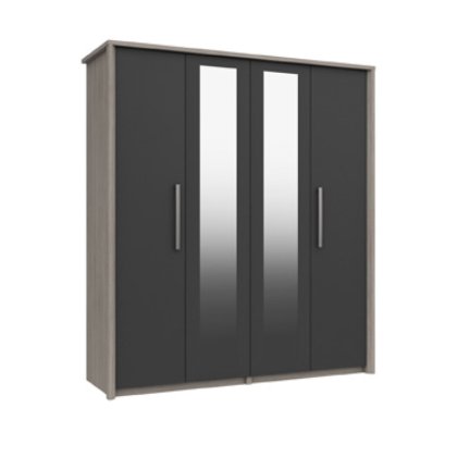 Foxbury 4 Door Robe with 2 Mirrors Foxbury 4 Door Robe with 2 Mirrors