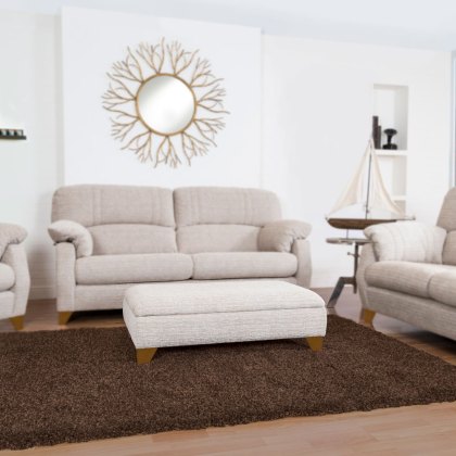 York Storage Stool in Fabric