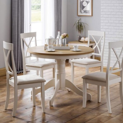 Hadspen Pedelstal Dining Table Oak and Ivory Hadspen Pedelstal Dining Table Oak and Ivory