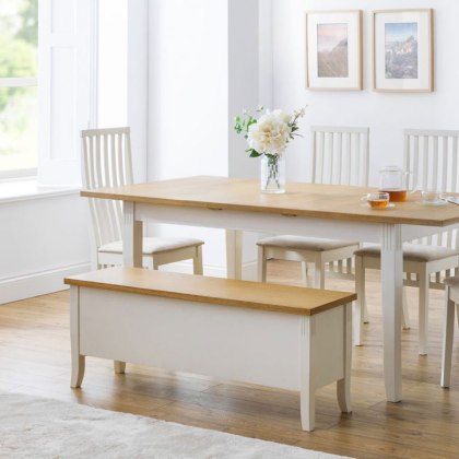 Hadspen Storage Bench Oak and Ivory Hadspen Storage Bench Oak and Ivory